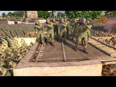 10,000 WW2 US ARMY DEFEND THE BRIDGE FROM 1,000,00 ORC |  Ultimate Epic Battle Simulator 2 | UEBS 2