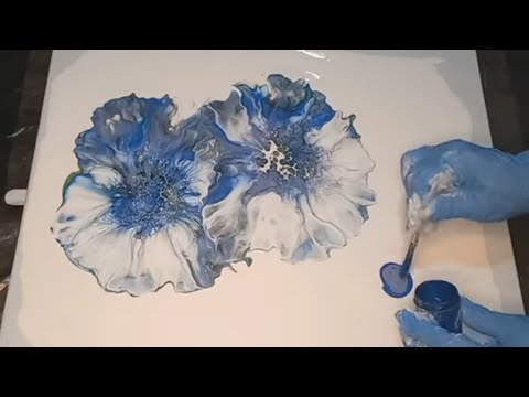 #221 MULTIPLE BLOOM FLOWER BLOW OUT | SHELEEART | CONTEMPORARY ART | FLUIDART | #mystyle