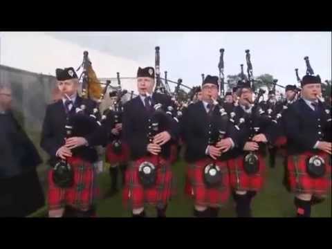 Field Marshal Montgomery Pipe Band Celebrating Their Win 2014