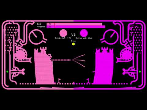 Castle Destruction 4 -  Pink vs Magenta - Marble Race in Algodoo - Bar Visualisation & New Weapon!
