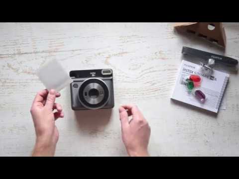 Моментальная фотокамера Fujifilm Instax Square 6 Pearl белый - Видео