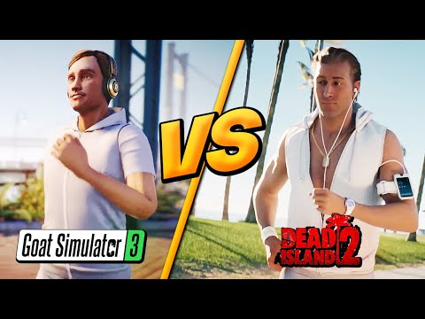 Goat Simulator 3 Vs Dead Island  2 Trailer Comparison (synchronized)