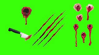 Green Screen Effects Video Blood and Cuts