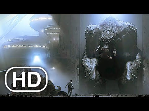 STAR WARS Gorog GIANT MONSTER Fight Scene Cinematic 4K ULTRA HD - Force Unleashed Series