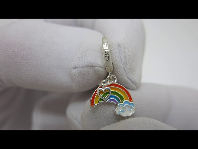 Срібний шарм для Pandora "Райдуга" 116дф Відео огляд