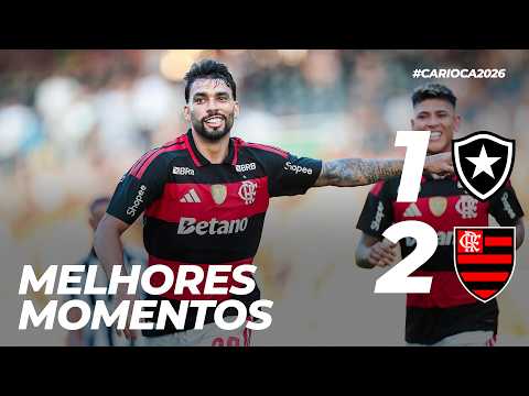 BOTAFOGO 1 X 2 FLAMENGO | MELHORES MOMENTOS | CAMPEONATO CARIOCA  (15/02/26)