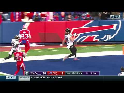 Lamar Jackson connects with Hayden Hurst on 61 yard touchdown Ravens Vs Bills