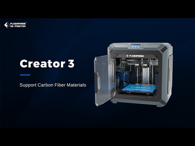 Video Teaser für Flashforge Creator3 support carbon fiber/ industrial-grade 3d printer