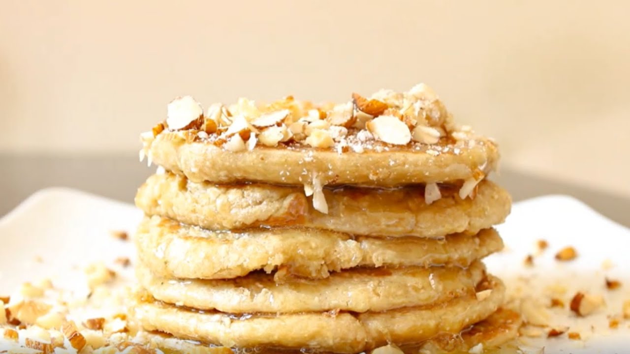 Como hacer PANCAKES DE AVENA Y PLATANO SIN HUEVO Y LECHE - Hot cakes veganos de avena y platano