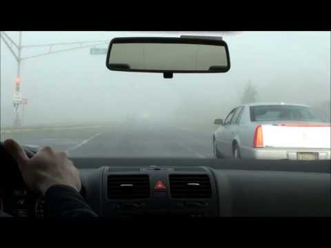 Accident during very heavy fog conditions.