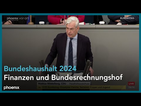 Bundestagsdebatte zum Bundeshaushalt 2024 - Einzelplan Finanzen am 30.01.24