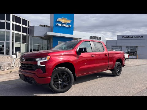 2026 Chevrolet Silverado 1500 Crew Cab Standard Box 4-Wheel Drive RST in Red for sale at Boyer Chevrolet Lindsay Ltd. in Lindsay, ON