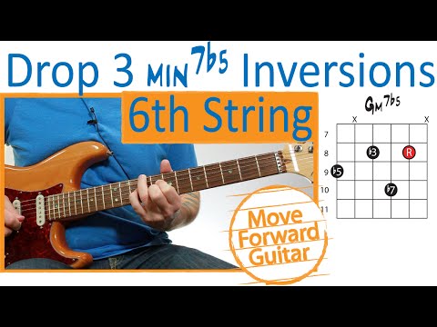 Guitar Chord Inversions - Drop 3 m7b5 - 6th String