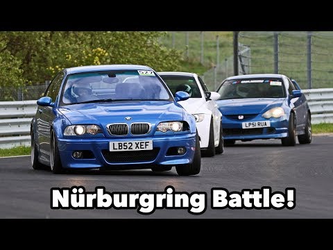 E46 M3 vs E92 M3 vs Integra Type R - Nürburgring Nordschleife Battle
