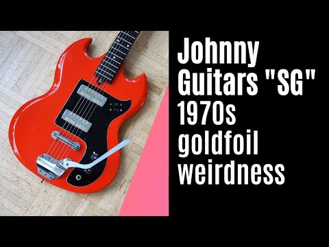 Johnny Guitar (Samick/Hondo) GOLDFOILS SG-style guitar ~1974 image 12