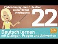 Learn German With Dialogs Lesson 22 Make An Appointment Vocabulary Leisure Conjugate