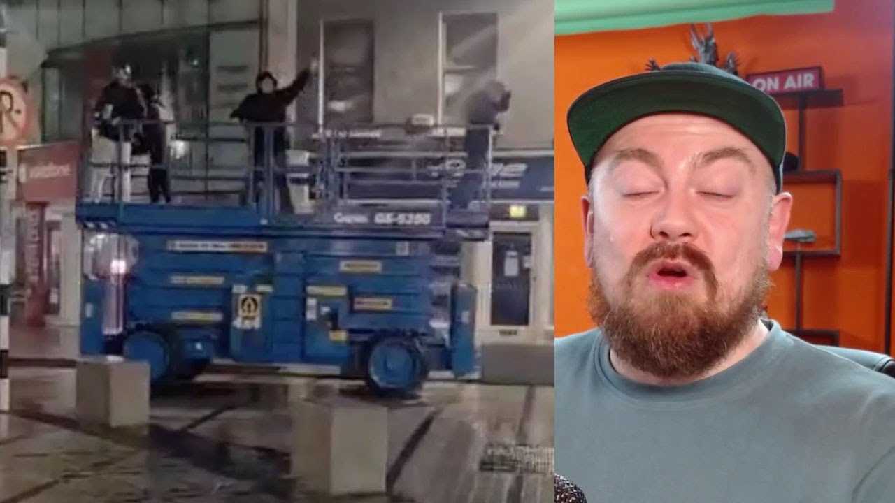 Men Take Scissor Lift For Drunken Joyride