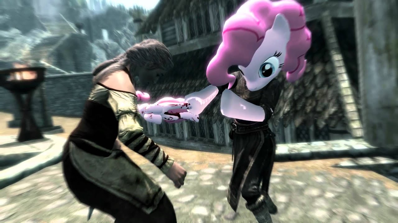 You Can’t Help But Smile As Pinkie Pie Mercilessly Slaughters Her Enemies In Skyrim