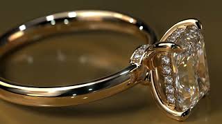 Agape Diamonds Elegant Round Cut Hidden Halo Engagement Ring