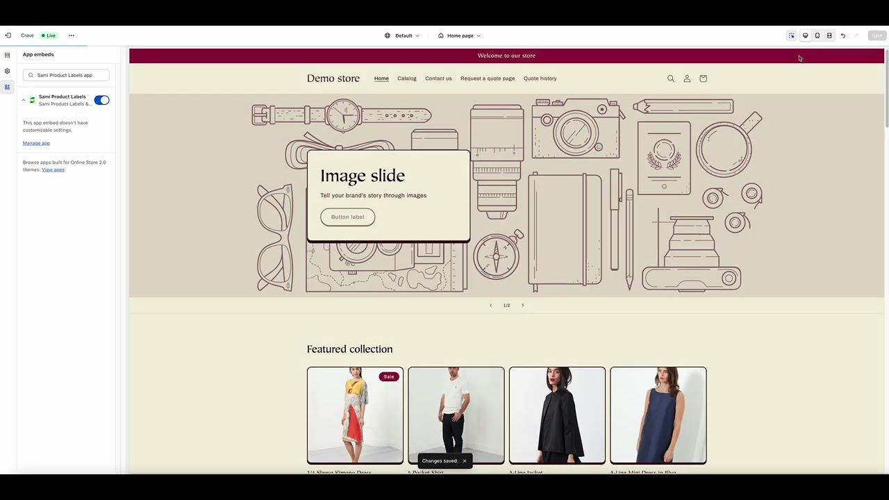 Enable app embeds on the theme