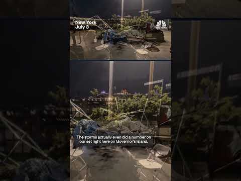 New York storms batter TODAY Show set