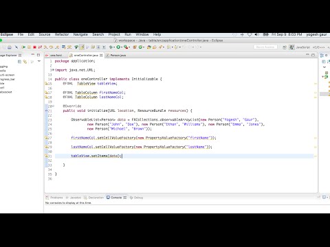 JavaFX Table in 4 min