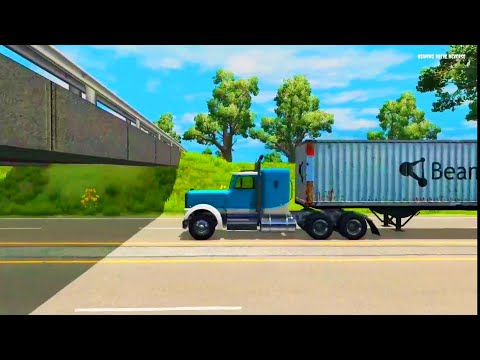 Reverse Trucks vs Bridge Crashes - BeamNG Drive || Trucks Crashes || Monster Trucks