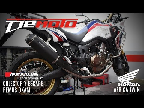 Sonido Escape y Colectores REMUS Okami HONDA Africa Twin 2017 / DEMOTO.ES