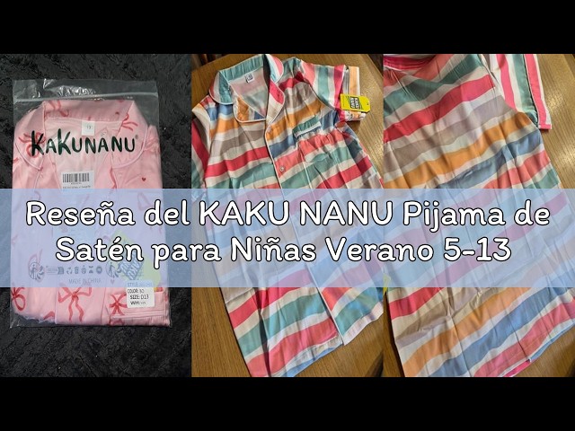 Vídeo relacionado con CityComfort Pijama Niña Verano Pijamas Adolescentes Conjunto 2 Piezas Pijama Saten Corto Manga Corta con Botones Ropa de Casa Regalo Niña (11-12 Años, Rosa)