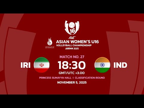 [ LIVE ] IRI VS IND I 2nd Asian Women's U16