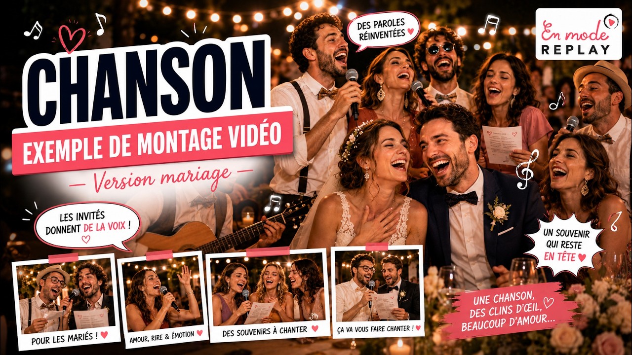 Chanson mariage | Exemple de montage vidéo surprise pour les mariés