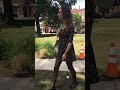 Teresa In Those Sheer Black Polka Dot Pantyhose
