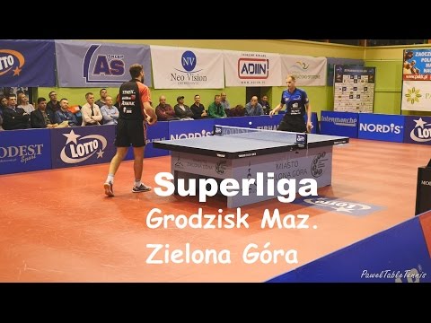 Superliga. ZKS Palmiarnia Zielona Góra - Dartom Bogoria Grodzisk Maz. / Tenis Stołowy