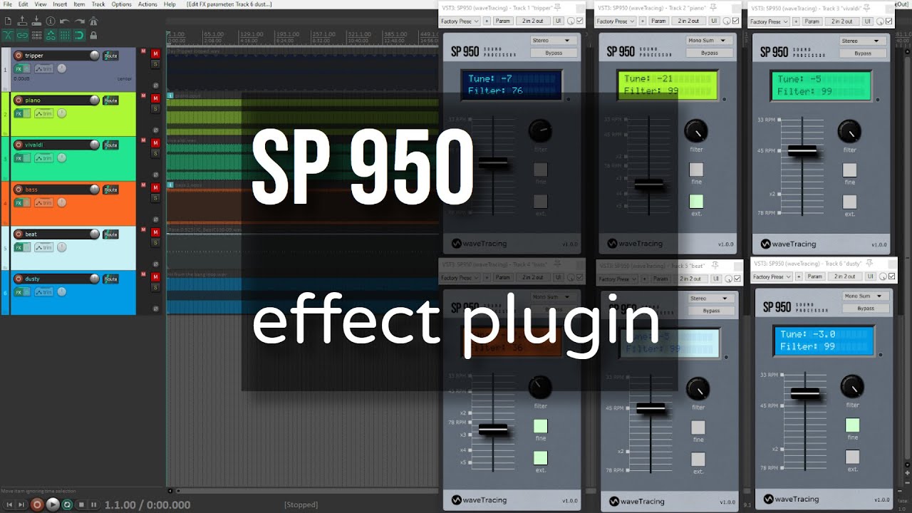 SP950 effect plugin, for SP-1200 and S950 aficionados - YouTube