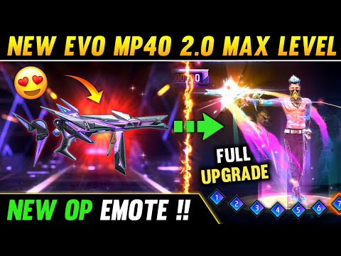 I Got New Evo Mp40 2.0 🤩 Max Level 8 😱| Free Fire New Event | Free Fire Chromasonic Mp40 Emote