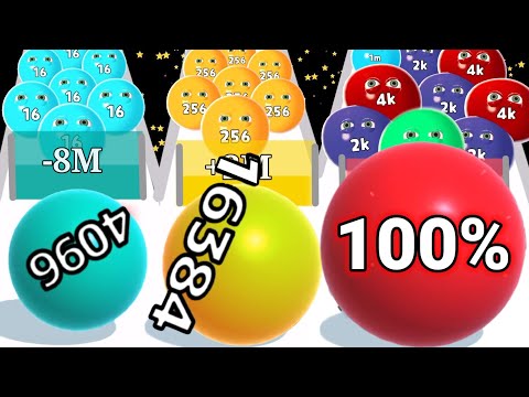 🏀 Satisfying Mobile Game/ Ball Run 2048 Infinity vs Number Master - 2048 gameplay part 12