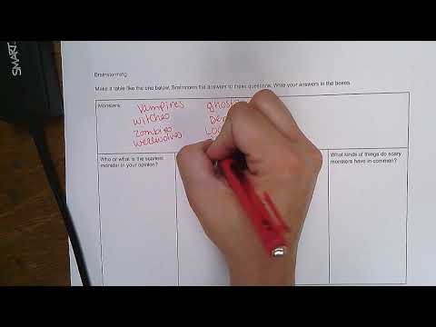 Halloween Writing Brainstorming