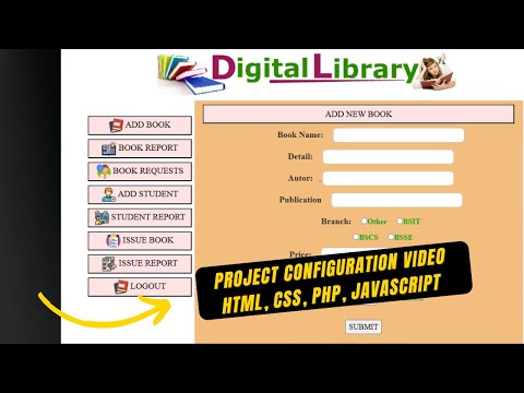 Library Management System Using Html Css Php Javascript Full Project Tutorial Configuration