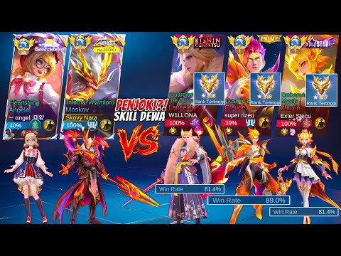 Top Global Hero Vs Party Penjoki Top Global Rank? Star 800, WR 80%! Match Sengit Parah!! ~ MLBB