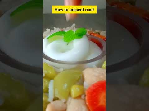 Rice Plating | #02 Food presentation ideas and garnishing techniques | How to plate food #shorts