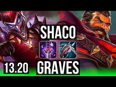 SHACO vs GRAVES (JNG) | 8/1/11, 1.4M mastery, 400+ games | NA Grandmaster | 13.20