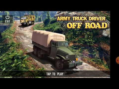 off road army truck driving