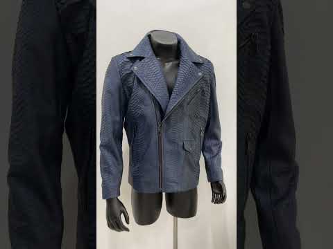 Pure Black Gents Leather Jacket