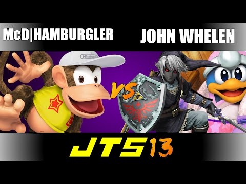 JTS 13 McD|Hamburgler (Diddy Kong) vs. John Whelen (King Dedede, Link) Round 1 Losers