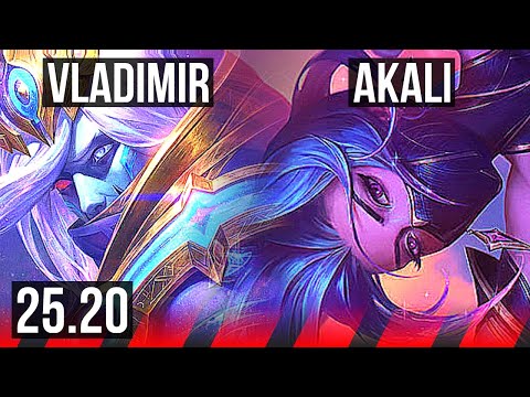 VLADIMIR vs AKALI (TOP) | Legendary | EUW Master | 25.20
