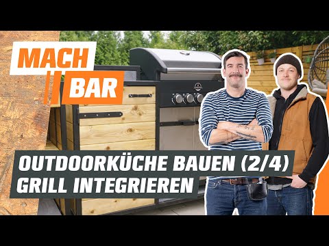 Building your own outdoor kitchen: Installing a gas grill (Part 2) | OBI