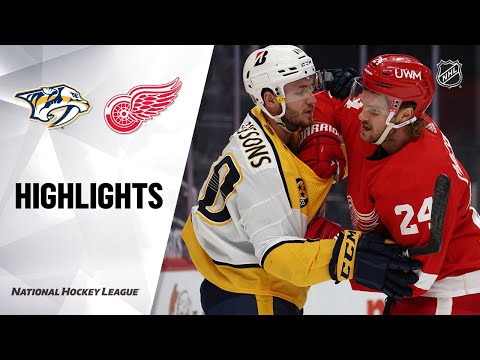 Predators @ Red Wings 2/23/21 | NHL Highlights