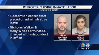 2 fired, 3 on leave from Laurens County, South Carolina, detention center