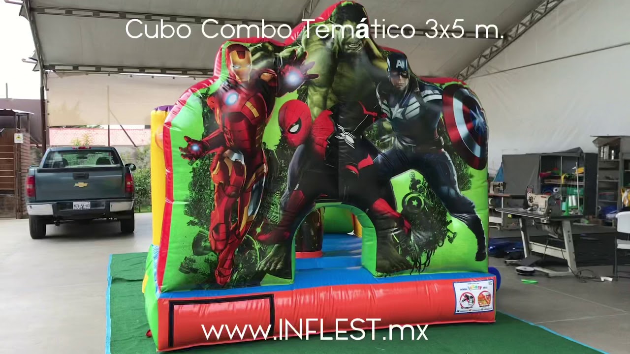 Cubo Combo Temático 3x5 m. Fábrica de Juegos Inflables INFLEST