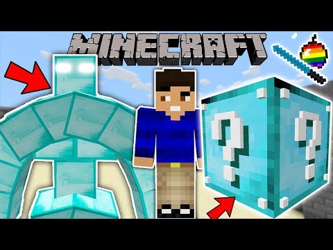 ELMAS GOLEM VS MAVİ ŞANS BLOKLARI - Minecraft